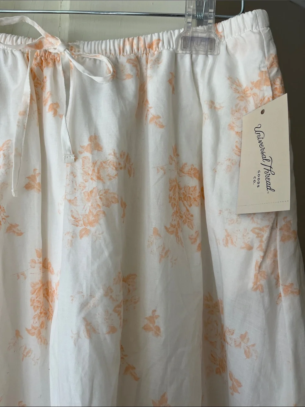 NWT Midi Maxi A-Line Skirt -Universal Thread Peach Floral Flower New with Tags S - Picture 4 of 6